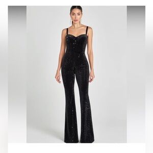 Nadine Merabi Roxanne Black Jumpsuit